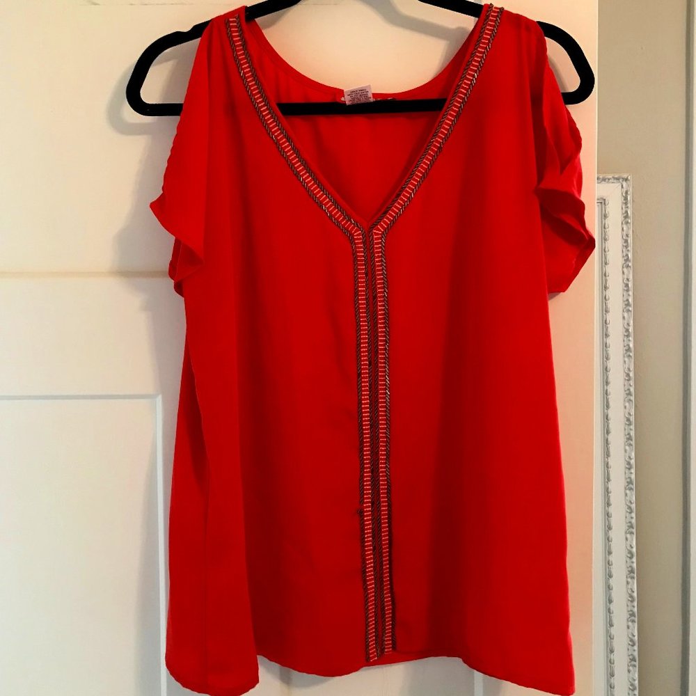 Red Beaded Top